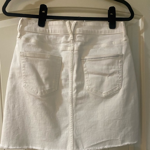 New White Cap white denim shirt with frayed hem. Adorable. - Picture 1 of 6